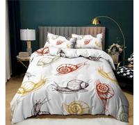 Générique Housse de Couette 120x150 Escargot Parure de Lit 120x150 Enfant Housses de Couettes Microfibre avec Fermeture Éclair avec 1 Taie d'oreiller 65x65 cm 5G9X180968