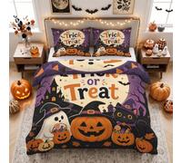 Générique Housse de Couette 140x200 Imprimée Enfant Halloween, 1 Personne