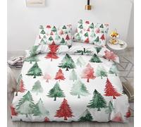 Générique Housse de Couette 140x200 Thème de Noël Parure de Lit 140x200 Enfant 1 Personnes avec Fermeture Éclair Sets de en Microfibre avec 1 Taie d'oreiller 65x65 cm 5W11Q200056