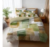 Générique Housse de Couette 200 x 200 cm,Parure de lit réversible,Ensemble Housse de Couette imprimée Raster Aquarell Blanc cassé Fermeture éclair cachée & Liens d’Angle, 2 taie d’Oreiller