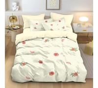 Générique Housse de Couette 200x200 Fleurs de Grenade Parure de Lit 200x200 Enfant Garçon Fille Adulte Plantes Dessin Animé Housse de Couette 2 Personnes Microfibre avec Fermeture éclair