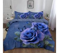 Générique Housse de Couette 220 x 240 cm Roses Et Papillons De Style Doodle Fille Garcon Moderne, Parure de Lit Enfant Gris Sets de Housses de Couettes À avec 2 Taie d'oreiller 65 x 65 cm