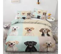 Générique Housse de Couette 220x240 Chiens CéLèBres Parure de Lit 220x240 Adulte Ultra Doux Housses de Couettes Microfibre avec Fermeture Éclair avec 2 Taie d'oreiller 65x65 cm 5W8Q142129