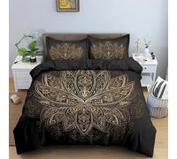 Générique Housse de Couette 220x240 Lotus Parure de Lit 220x240 Adulte Ultra Doux Housses de Couettes Microfibre avec Fermeture Éclair avec 2 Taie d'oreiller 65x65 cm 5W8Q140413