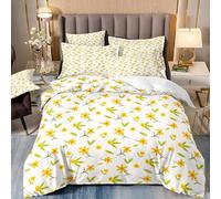 Générique Housse de Couette 240 x 260 Fille Fleurie Parure de Lit 240 x 260 Adulte Enfant Flowers Floral Housse de Couette 2 Personnes en Microfibre avec Fermeture éclair