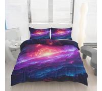 Générique Housse de Couette 240 x 260 Ville Cyber Imprimé, Parure de lit Catastrophe Réversible Microfibre avec Fermeture Éclair, 2 Personnes, Ensemble de Literie 3 Pièces et 2 Taies d'oreiller H196y