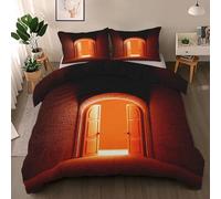 Générique Housse de Couette 240x260 Arche, Réversible Parure de Lit Royaume Secret 2 Personnes, Ensemble de literie Microfibre 3 Pièces avec Fermeture Éclair + 2 Taie d'oreiller 65x65