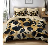 Générique Housse de Couette 240x260 cm Motif Léopard Jaune 3D Housse De Couette Sets de Housses De Couettes Adulte Ado Enfants, avec 2 Taies d'oreiller 65x65 cm
