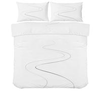 Générique Housse de Couette 90x190 Enfant Moderne Simple - Parure de lit Lignes Abstrait avec 1 Taie d'oreiller 65x65 - Réversible 2 Pièces Microfibre - Fermeture Éclair La303