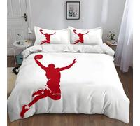 Générique Housse de Couette Blanc Action De Tir Simple 140 x 200 cm - 2 Taies d'oreiller - Réversible Douce légère Housse de Couette Facile d'entretien - Motifs Modernes