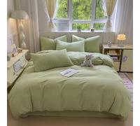 Générique Housse De Couette Coton Doux Linge De Lit pour 1~2 Personne Lits Housses De ÉDredon DéCorative Housse De Duvet LéGèRe Et Respirable, Fermeture éClair, Lavable(150x200cm,Green 2)