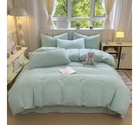 Générique Housse De Couette Coton Doux Linge De Lit pour 1~2 Personne Lits Housses De ÉDredon DéCorative Housse De Duvet LéGèRe Et Respirable, Fermeture éClair, Lavable(150x200cm,Blue)