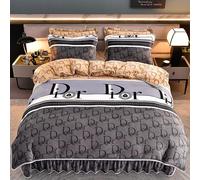 Générique Housse De Couette Douce Et Peluche Housse De Duvet DéCorative 1~2 Personne Lits Housse De ÉDredon Respirable, Fermeture éClair, pour Automne Hiver, Motif À Imprimé(Pillow Cover: 48x74cm,H)