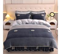 Générique Housse De Couette Douce Et Peluche Housse De Duvet DéCorative 1~2 Personne Lits Housse De ÉDredon Respirable, Fermeture éClair, pour Automne Hiver, Motif À Imprimé(180x200cm,P)