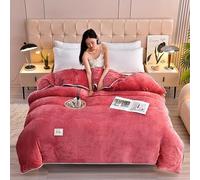 Générique Housse de Couette en Flanelle 220x240 cm - Couette Polaire 220x240 Adulte - Parure de Lit Flanelle Douce et Chaude avec Fermeture Éclair