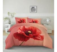 Générique Housse de Couette Rose pour Fille Garcon 220 x 240 cm, Housse de Couette Élégant Charmant Minimaliste Floral Imprimées Réversibles - Parure de Lit Enfant Adulte avec Fermeture Éclair