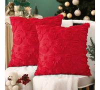 Générique Housse De Coussin 40x40 Noel Lot de 2 Coussin Noel Decoration Noel Interieur Maison Housse Coussin Noël 40x40cm Noel Coussins Décoratifs Noël Housses Coussin Moderne Rouge Vert Blanc