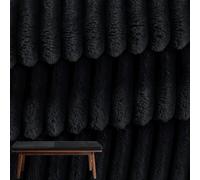Générique Housse de Coussin de Banc Rayure Velours Vôtelé for Intérieur/Extérieur, Cuisine, Tatami, Jardin, 5 cm D'épaisseur, Housse de Banc Antidérapante avec Fermeture éclair(Noir,60x40x5cm)