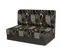 Générique Housse de Coussin de Siège de Caravane Ensemble Extensible antidérapant Banquette de canapé pour Camping-Car 1 Housses de Dossier + 1 Housses de Banquette (Geometric 1)