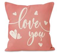 Générique Housse de coussin de voiture pour la Saint-Valentin Coussin imprimé en lin festif pour salon et chambre à coucher confortables, parfait pour les amoureux et les couples (B, 45x45x1)