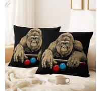 Générique Housse de Coussin Dessin animé, Ludique, Symétrique 60 x 60 CM Pandas, Badminton, Filets Doux Décoratif Taie d'oreiller pour Décorations Festives, Chambre, Chaise
