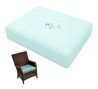 Générique Housse de Coussin Exterieur Impermeable pour Salon de Jardin 50x50 60x60,Housse Assise avec Fermeture Éclair,Amovibles pour Intérieur Et Extérieur, Terrasse, Canapé(Light Blue,50x45x10cm)