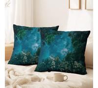 Générique Housse de Coussin Fantaisie, Esthétique 40 x 60 CM Ciel Nocturne, Étoilé, Branches Doux Décoratif Taie d'oreiller pour Décorations Festives, Chambre, Chaise