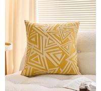 Générique Housse de Coussin Lot de 4 LinGéométrie Jaune 50x50 CM Bohème