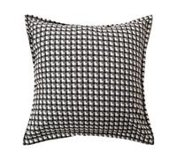 Générique Housse de Coussin Lot de 4 LinGris Blanc 45x45 CM Bohème