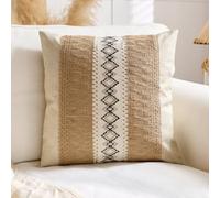 Générique Housse de Coussin Lot de 4 LinModèle Brun 60x60 CM Bohème