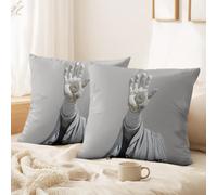 Générique Housse de Coussin Sacré, Solennel, Sculpture, Élégant 40 x 60 CM Mains, Bras, Mandala, Robe Grise Doux Décoratif Taie d'oreiller pour Décorations Festives, Chambre, Chaise