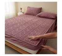 Générique Housse De Matelas Moelleuse À Poche Profonde Garniture Matelassée Haut De Gamme Microfibre Qualité Hôtelière Compatible Matelas Six À Dix Huit Pouces(Purple,120 * 200cm)