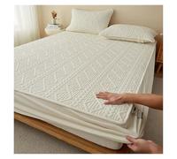 Générique Housse De Matelas Moelleuse À Poche Profonde Garniture Matelassée Haut De Gamme Microfibre Qualité Hôtelière Compatible Matelas Six À Dix Huit Pouces(White,120 * 200cm)