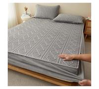 Générique Housse De Matelas Moelleuse À Poche Profonde Garniture Matelassée Haut De Gamme Microfibre Qualité Hôtelière Compatible Matelas Six À Dix Huit Pouces(Gray,200 * 220cm)