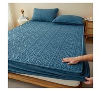 Générique Housse De Matelas Moelleuse À Poche Profonde Garniture Matelassée Haut De Gamme Microfibre Qualité Hôtelière Compatible Matelas Six À Dix Huit Pouces(Blue,90 * 200cm)