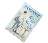 Générique Housse De Passeport | Coque Protection Passeport Voyage, Accessoires Imperméable Porte Carte et Embarquement pour Famille Étudiants Hommes Voyage