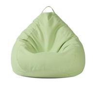 Générique Housse De Pouf Réutilisable en Tissu Coton Lin Lavable Solution De Rangement for Canapé Et Peluches Housse Amovible Légère for Intérieur/Extérieur(Light Green,L)