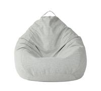 Générique Housse De Pouf Réutilisable en Tissu Coton Lin Lavable Solution De Rangement for Canapé Et Peluches Housse Amovible Légère for Intérieur/Extérieur(Gray,M)