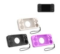 Générique Housse de Protection en Silicone Console de Jeu pour ANBERNIC RG35XX H, étui en Silicone pour Console de Jeu Portable rétro avec lanière Noire (Noir)