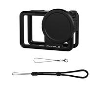Générique Housse De Protection en Silicone pour DJI Osmo Action 6 éTui De Protection De CaméRa + Casquette De Lentille Antichoc Et Accessoire De Protection RéSistant Aux Chutes (Noir)