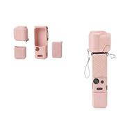 Générique Housse de Protection en Silicone pour Pocket 4, étuis pour Objectif et écran Support en Silicone pour DJI Pocket 4 Protection d'écran (Rose)