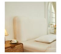 Générique Housse De Protection en Velours for Tête De Lit, Extensible Et Anti-poussière, for Rafraîchir Et Améliorer La Décoration De La Chambre, Compatible avec Les Tailles Full(Beige,120cm)