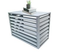 Générique Housse de Protection pour climatiseur extérieur, en Aluminium résistant aux intempéries, avec Cache-Poubelle, Support à Fleurs et paravent décoratif. Housse de Protection pour cond