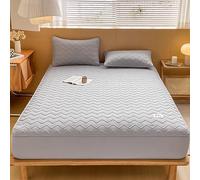 Générique Housse De Protection pour Matelas Drap-Housse Matelassé Doux Literie Drap-Housse Doux Et Respirant Housse De Matelas Douce, Respirante Et Silencieuse,Gris,180x200cm(71x79inch)