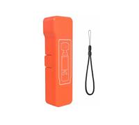 Générique Housse de Protection pour Pocket 4-Housse de Rangement Antichoc, Résistante aux Rayures et à la Poussière avec Support et Dragonne, Étui de Transport Portable à Coque Rigide (Long Orange)