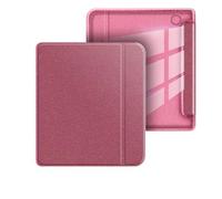 Générique Housse de Protection Scintillante pour liseuse, Rose Red | Étui transparent en acrylique avec fonction de veille et de réveil automatique magnétique, couverture arrière