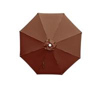 Générique Housse de Remplacement Parasol Rond 6/8 Baleines 2-4M pour Terrasse Jardin Plage ou Cour (Brown,4M-8 Ribs)