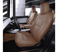 Générique Housse De Sièges De Voiture pour Tesla Model S Cuir Nappa Coussin De Style Surround Complet Accessoires Intérieurs Confortable(Brown)