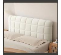 Generique Housse de Tête de Lit, Couverture de Tête de Lit Tout Compris, Housse de Protection Anti-poussière pour en Velours, Protecteur(Beige White,180cm(71inch))