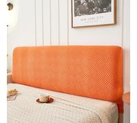 Générique Housse de Tête de Lit Élastique Compatible Lit 2 Places King Size Super King Size Protection Anti-Poussière pour Décoration de Chambre Orange 150-170cm/59-67in